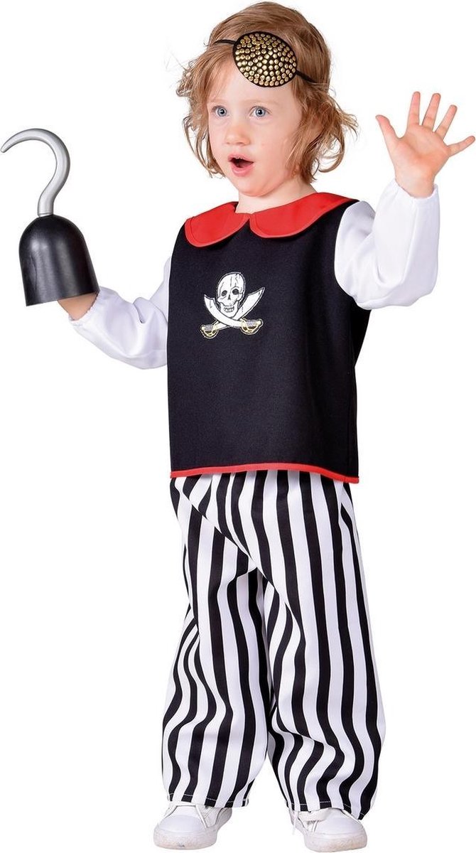 Piraat & Viking Kostuum | Grote Schat Piraat | Jongen | Maat 86 | Carnavalskleding | Verkleedkleding